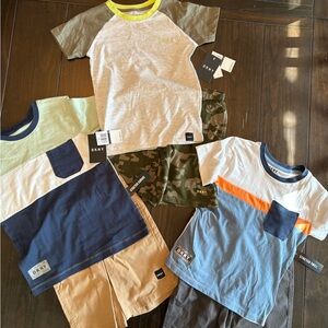 DKNY Kids Short Sleeve T-Shirt Sets - Blue, Orange, Green, Brown